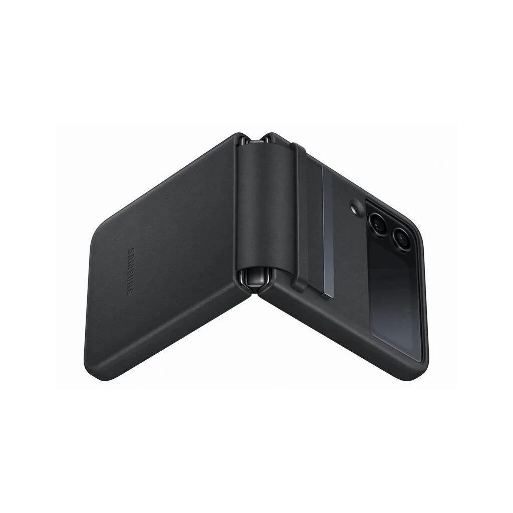 EF-VF721LBE Samsung bőr tok Galaxy Z Flip 4 készülékhez fekete