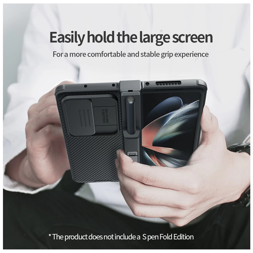 Nillkin CamShield PRO Slot+Stand kemény tok Samsung Galaxy Z Fold 4 5G készülékhez fekete