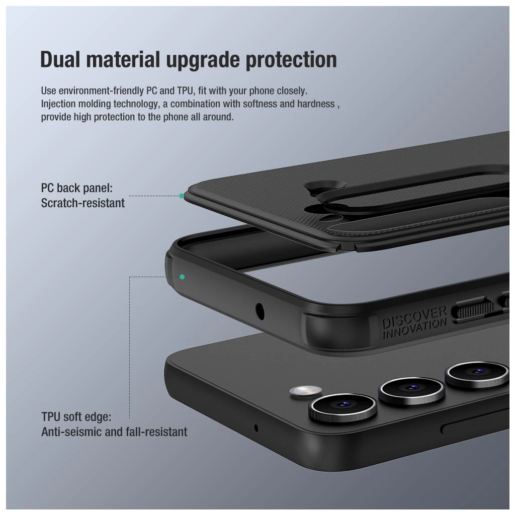 Nillkin Super Frosted PRO háttok Samsung Galaxy S23 készülékhez fekete