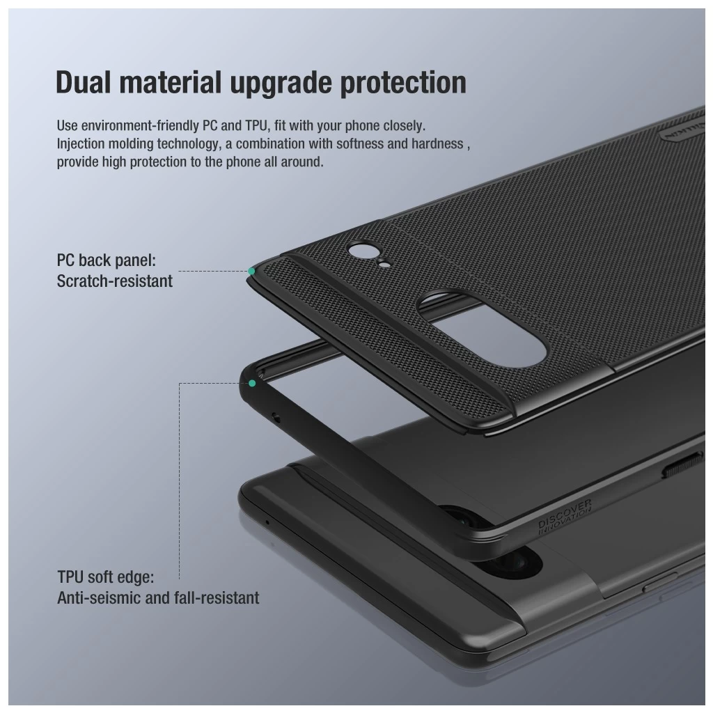 Nillkin Super Frosted PRO hát tok for Google Pixel 7 készülékhez fekete