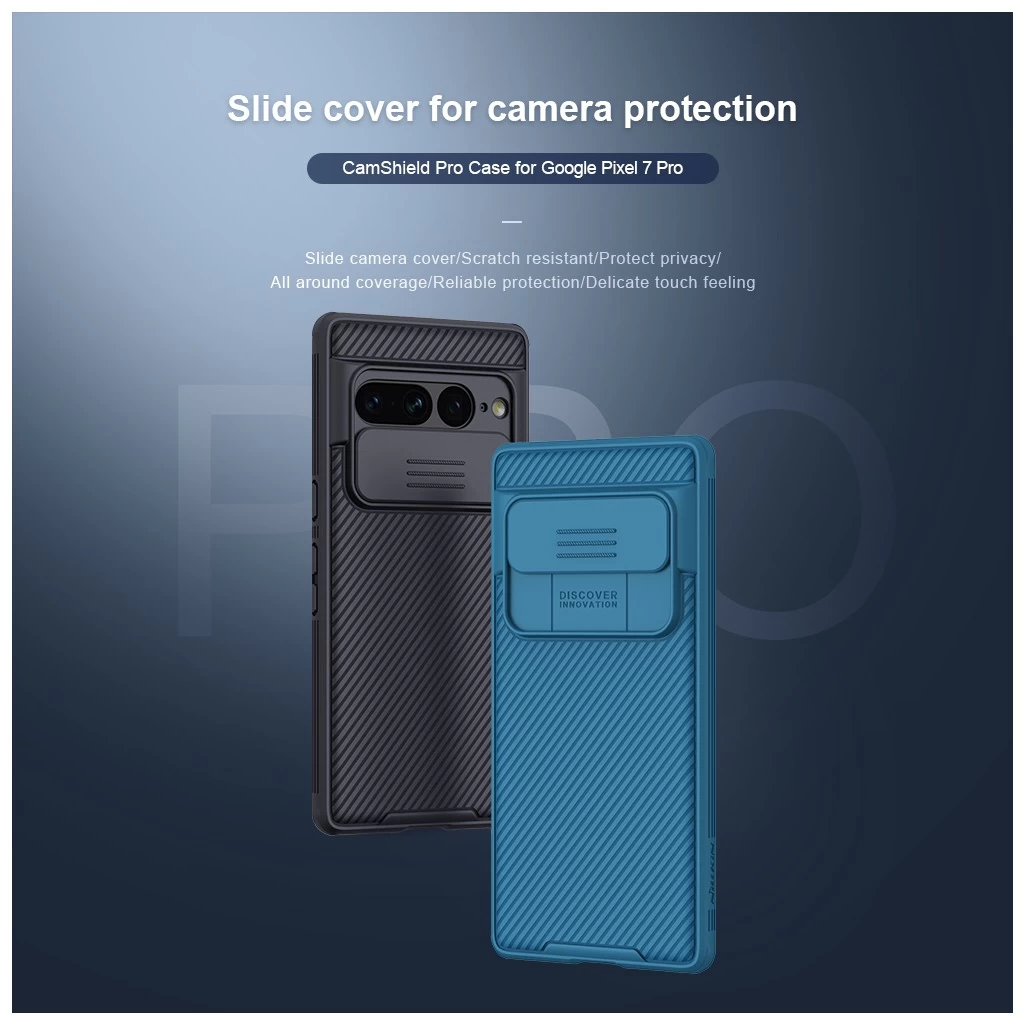 Nillkin CamShield PRO kemény tok Google Pixel 7 Pro készülékhez fekete