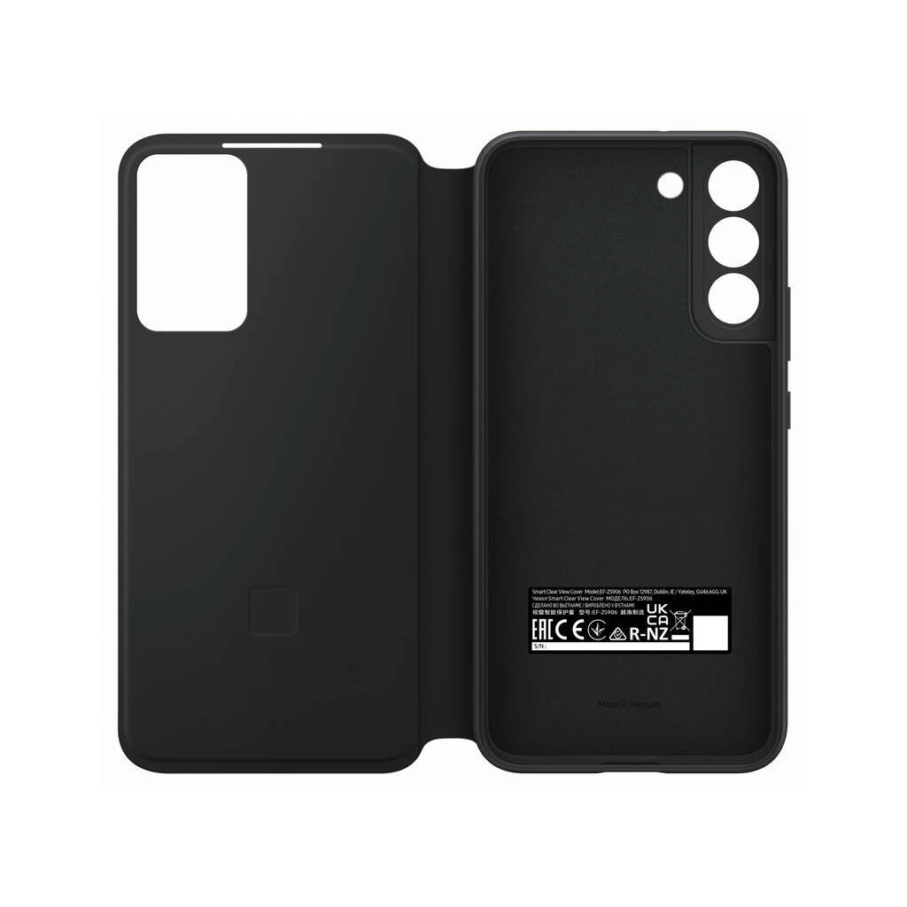 EF-ZS906CBE Samsung Clear View tok Galaxy S22+ készülékhez fekete