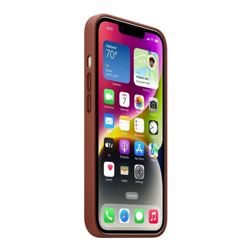 MPP73ZM/A Apple bőr Magsafe tok iPhone 14 készülékhez, földbarna