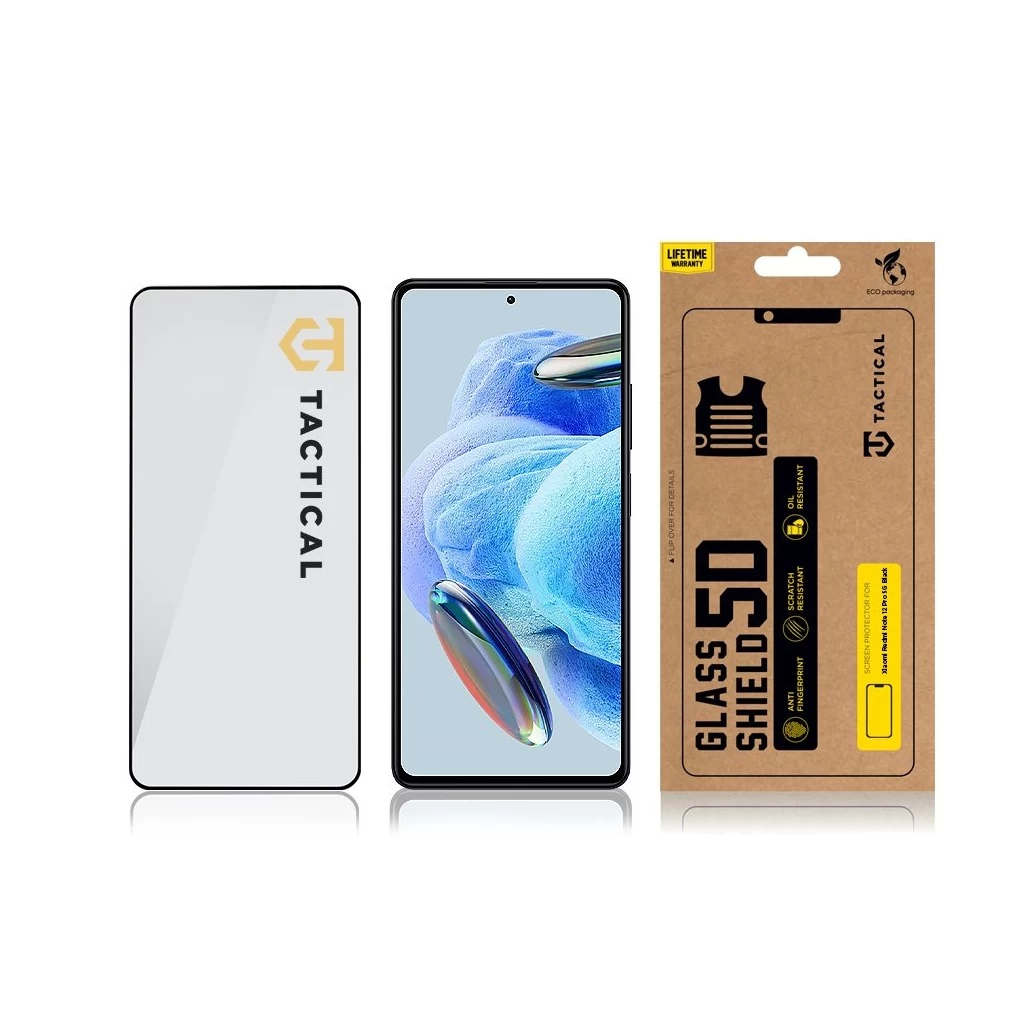 Tactical Glass Shield 5D Xiaomi Redmi Note 12 Pro 5G készülékhez fekete