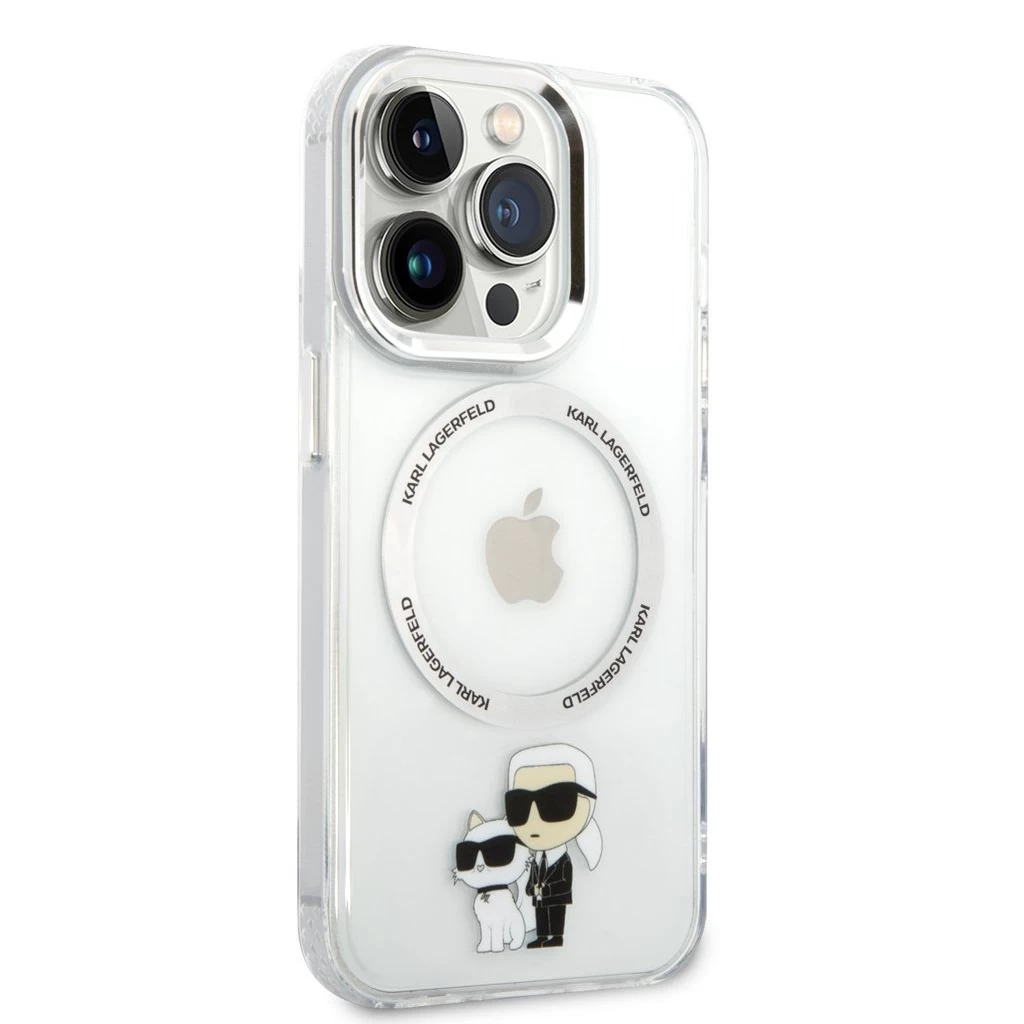 Karl Lagerfeld IML Karl and Choupette MagSafe tok iPhone 13 Pro készülékhez átlátszó
