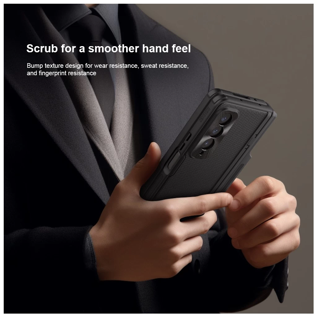 Nillkin Super Frosted FOLD Slot+Stand háttótok Samsung Galaxy Z Fold 4 készülékhez fekete