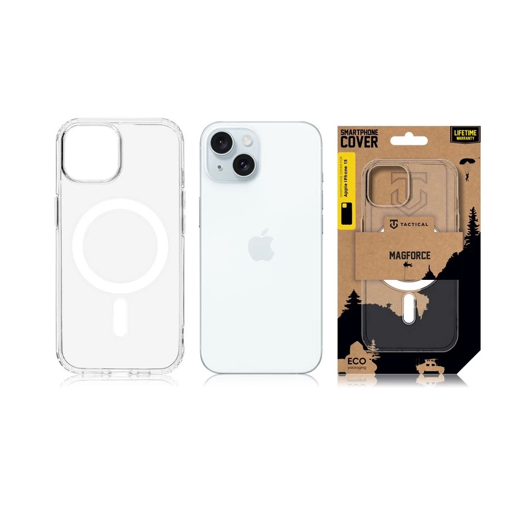 Tactical MagForce tok Apple iPhone 15 készülékhez átlátszó