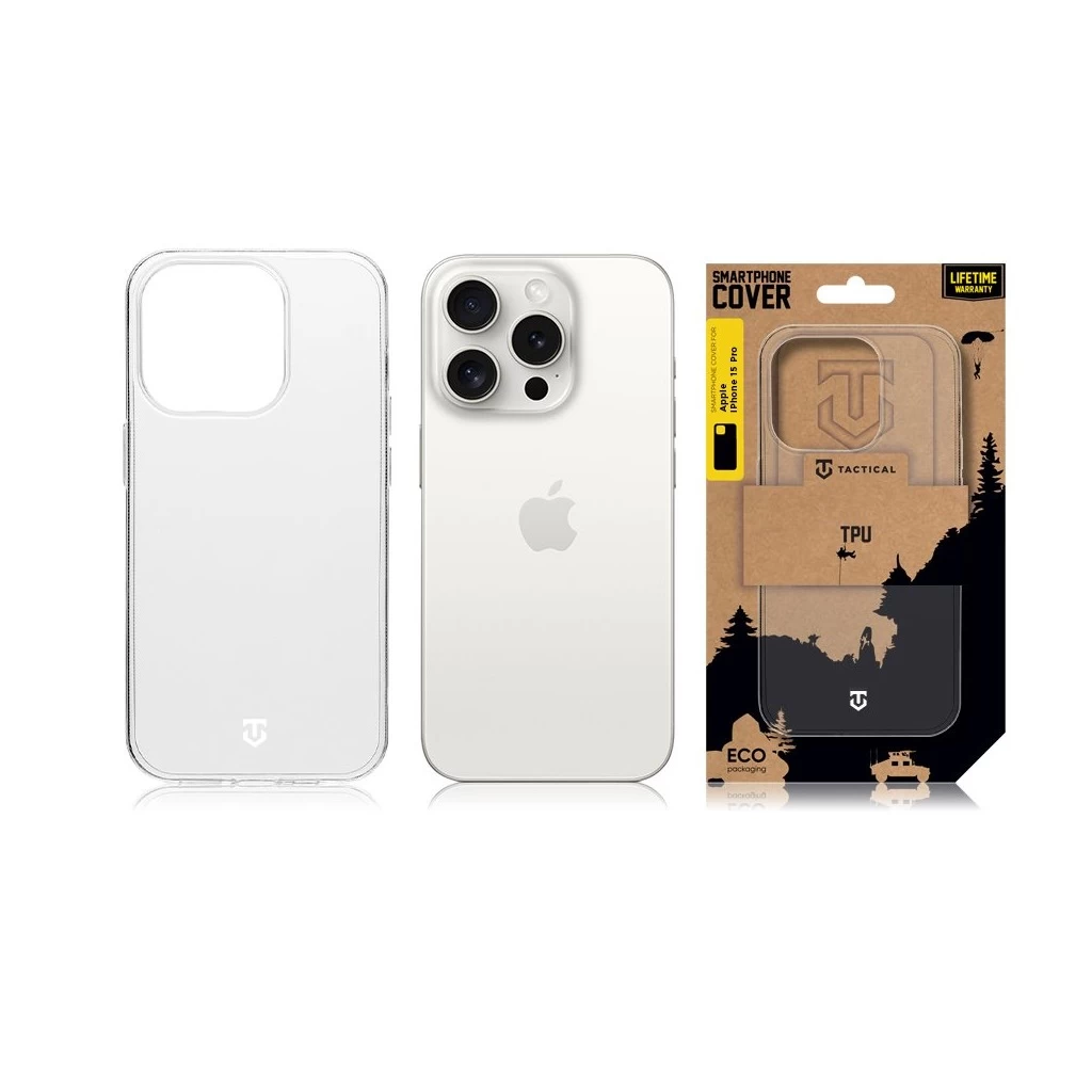 Tactical TPU tok Apple iPhone 15 Pro készülékhez átlátszó