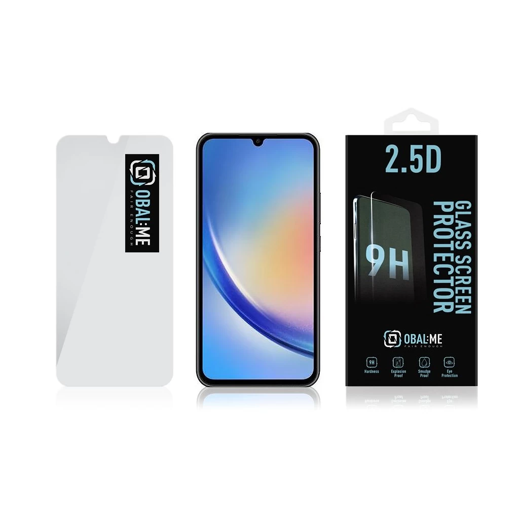 OBAL:ME 2.5D üveg kijelzővédő Samsung Galaxy A34 5G készülékhez átlátszó