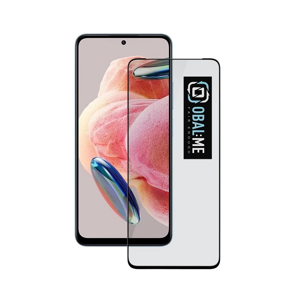 OBAL:ME 5D üveg kijelzővédő a Xiaomi Redmi 12 4G/5G készülékhez fekete