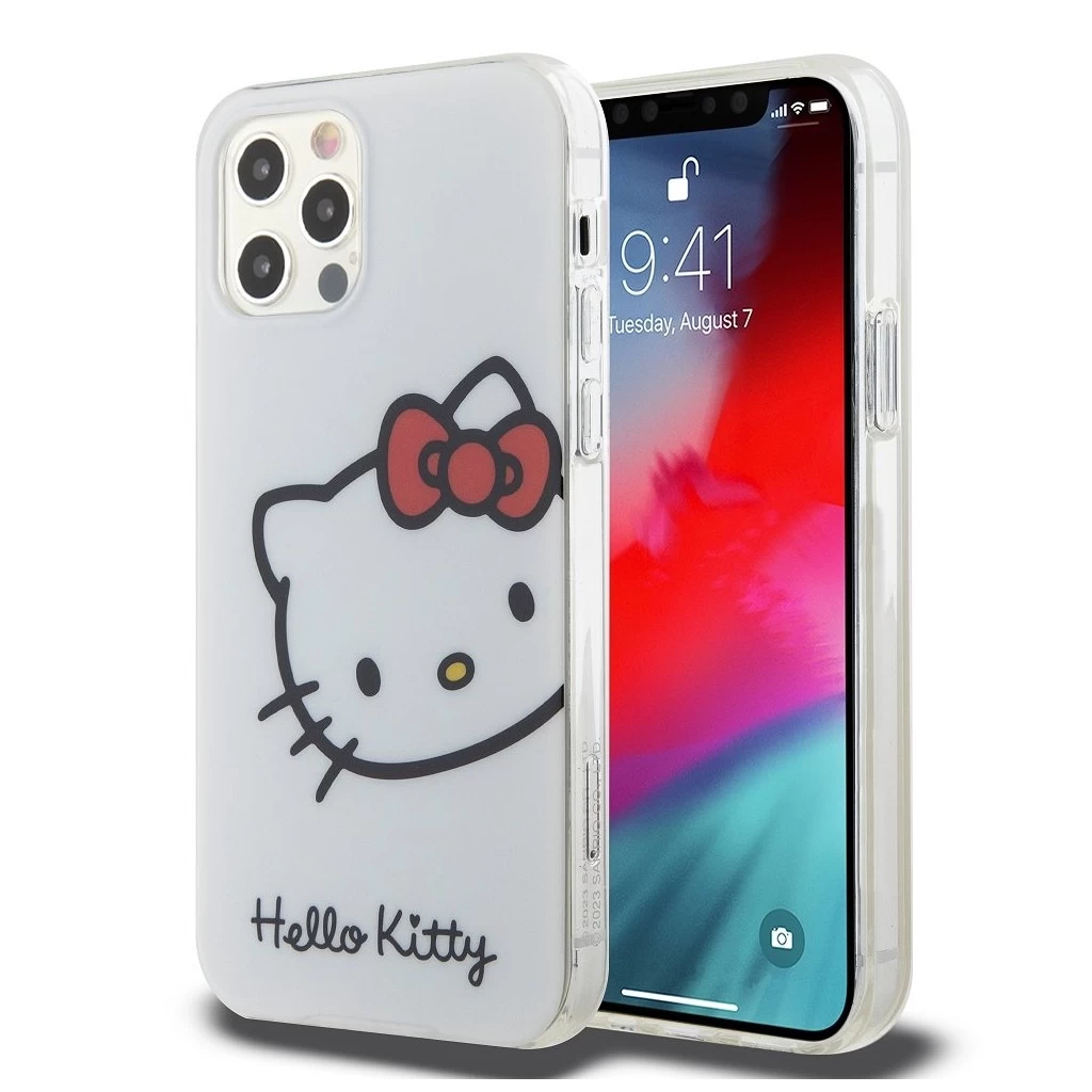 Hello Kitty IML Head Logo tok iPhone 12/12 Pro készülékhez fehér