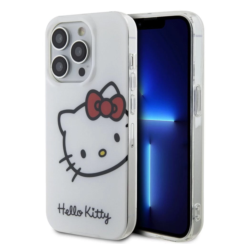 Hello Kitty IML Head Logo tok iPhone 15 Pro készülékhez fehér
