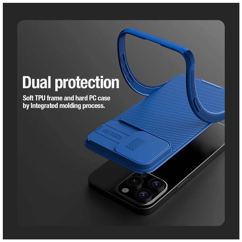 Nillkin CamShield PRO mágneses kemény tok Apple iPhone 15 Pro Max készülékhez fekete