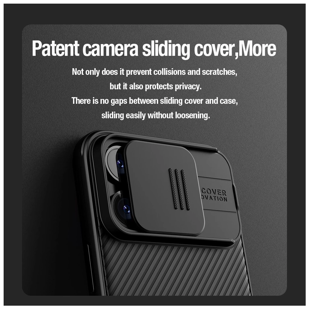 Nillkin CamShield PRO kemény tok Apple iPhone 15 Pro készülékhez fekete