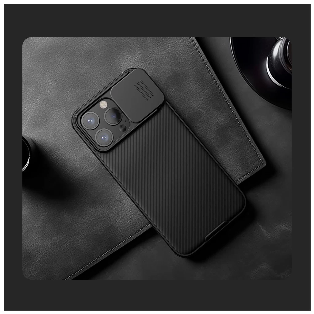 Nillkin CamShield PRO kemény tok Apple iPhone 15 Pro készülékhez fekete