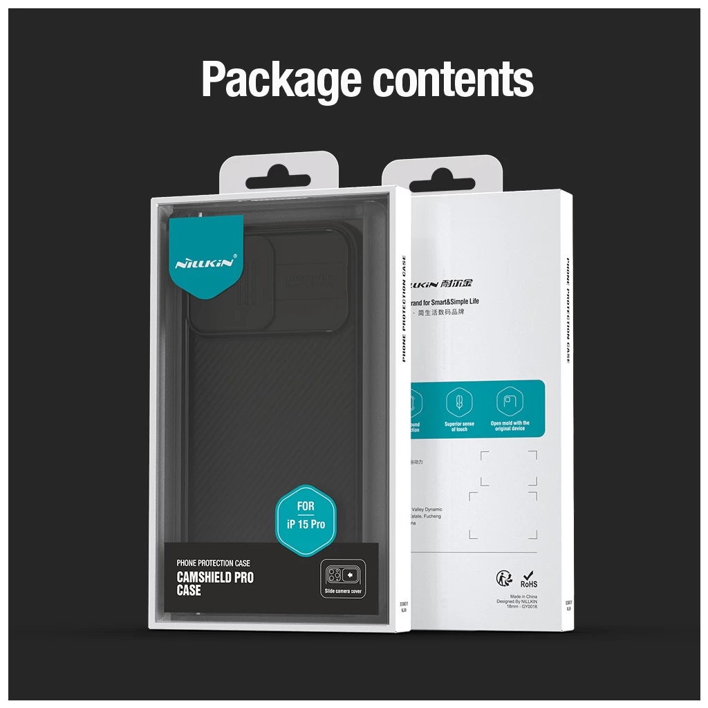 Nillkin CamShield PRO kemény tok Apple iPhone 15 Pro készülékhez fekete