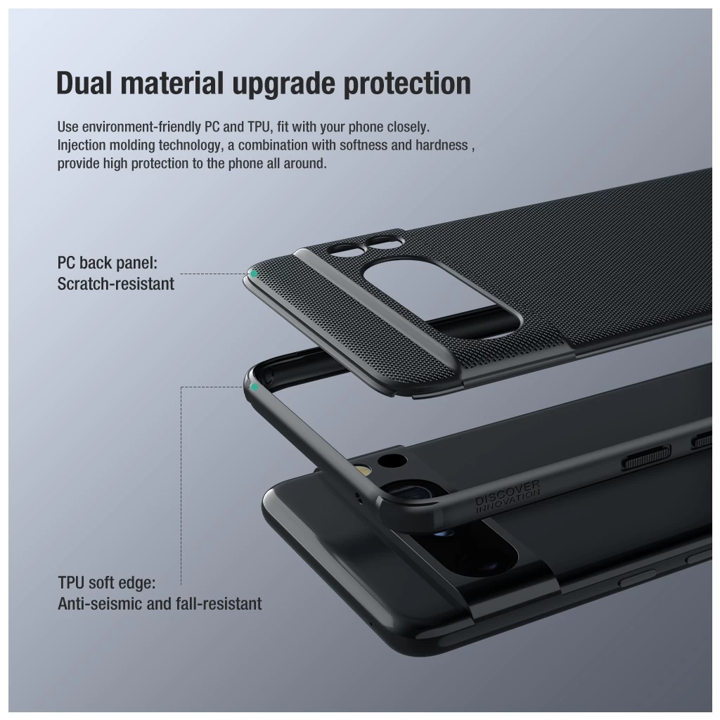 Nillkin Super Frosted PRO hátlaptok Google Pixel 8 Pro készülékhez fekete
