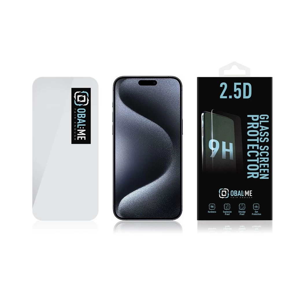 OBAL:ME 2.5D kijelzővédő Apple iPhone 15 Pro készülékhez átlátszó