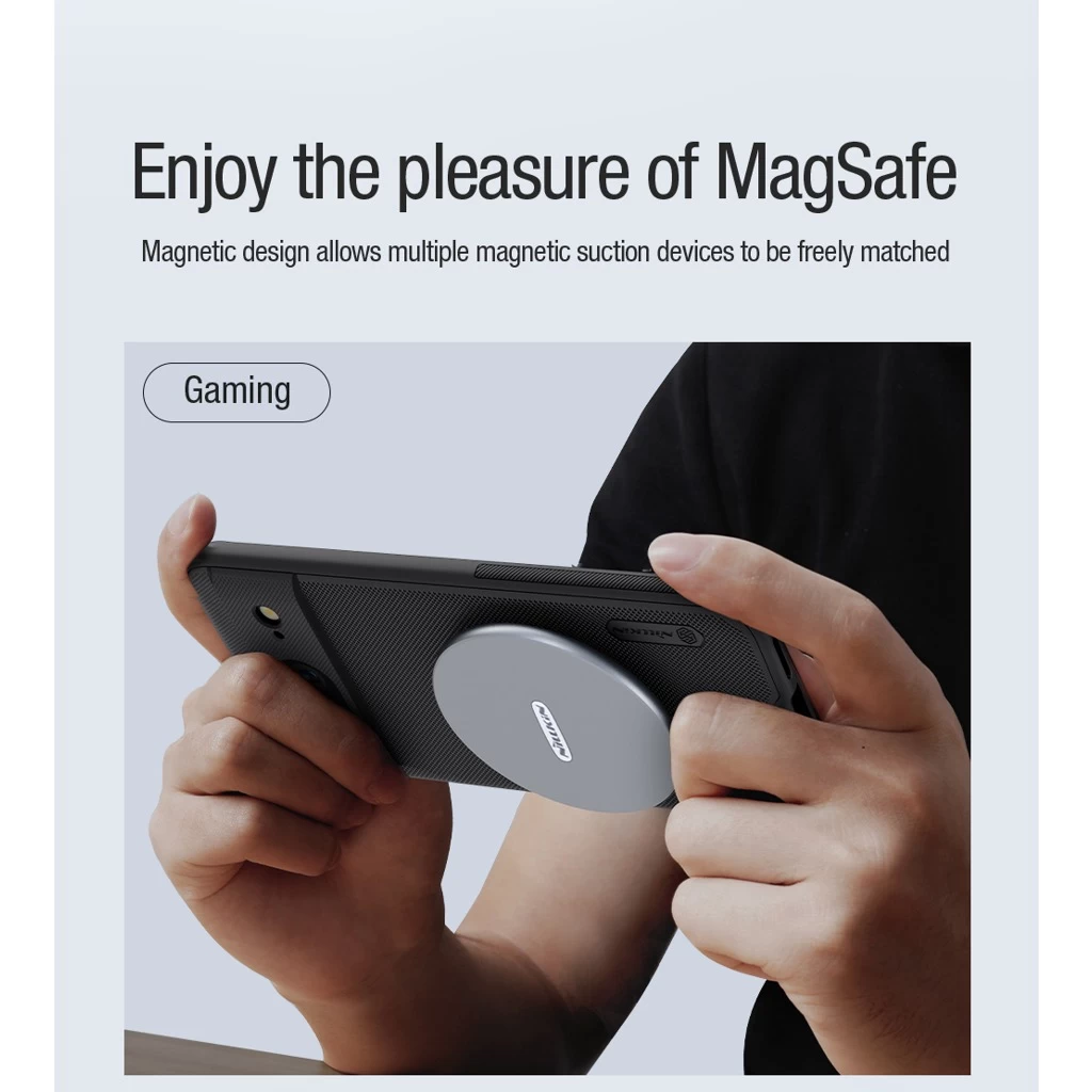 Nillkin Super Frosted PRO mágnéses hátlapi tok Google Pixel 8 készülékhez fekete