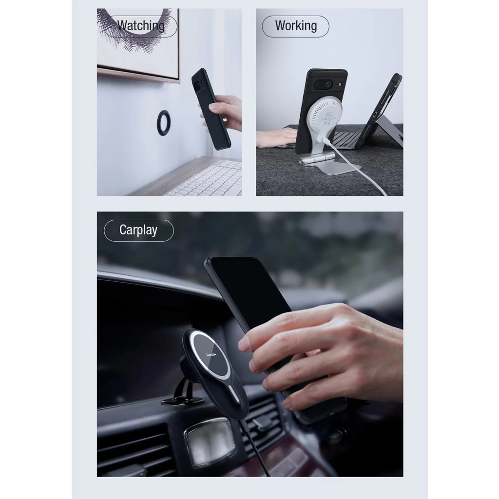 Nillkin Super Frosted PRO mágnéses hátlapi tok Google Pixel 8 készülékhez fekete