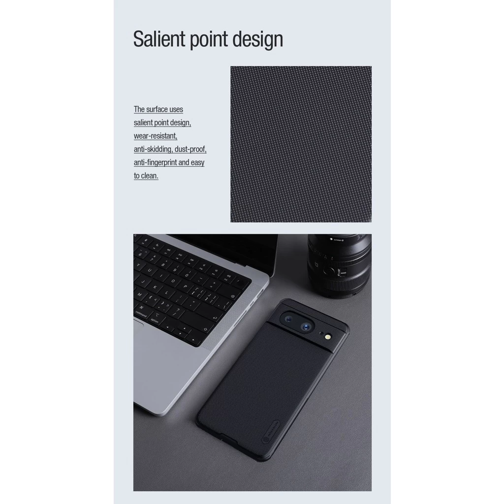 Nillkin Super Frosted PRO mágnéses hátlapi tok Google Pixel 8 készülékhez fekete