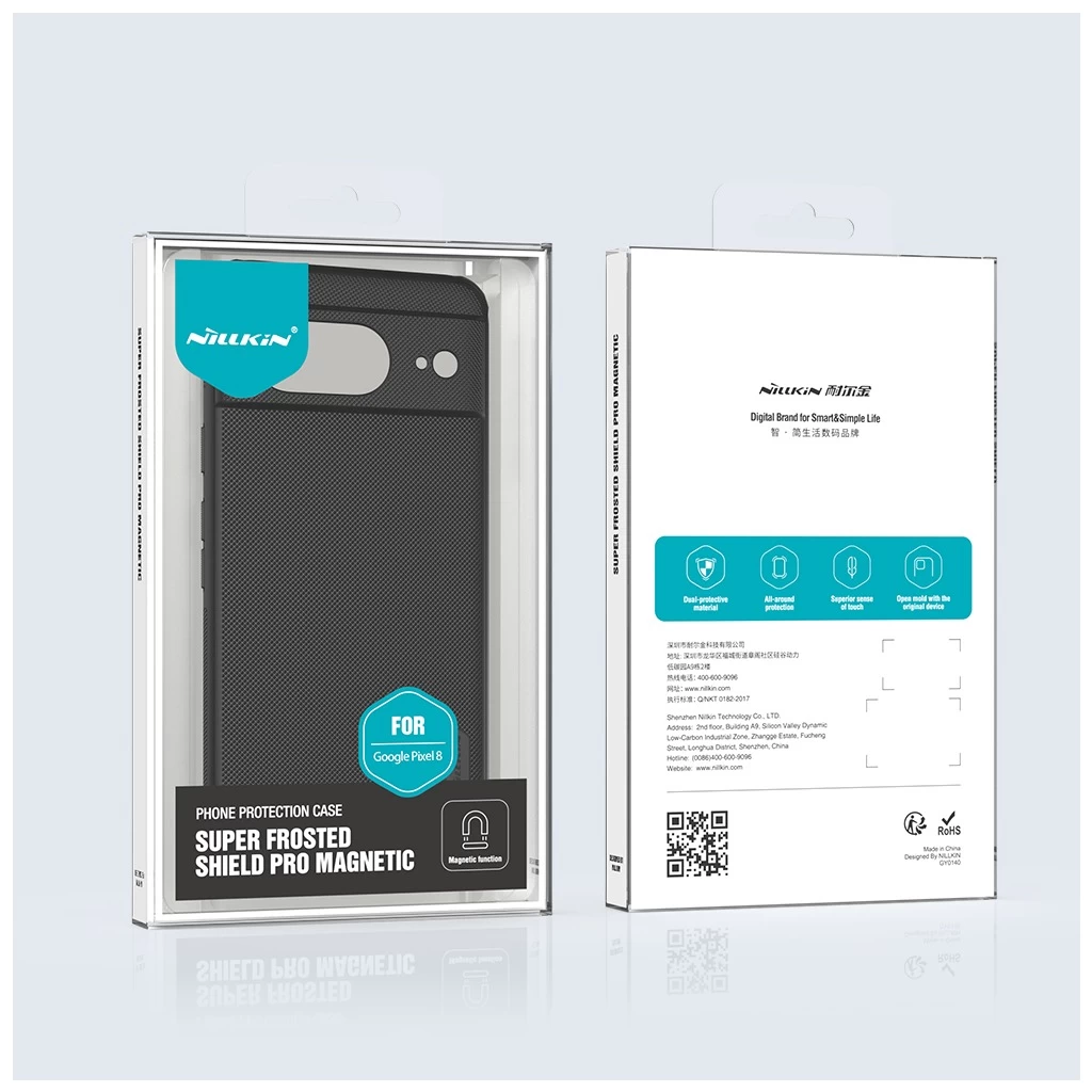 Nillkin Super Frosted PRO mágnéses hátlapi tok Google Pixel 8 készülékhez fekete