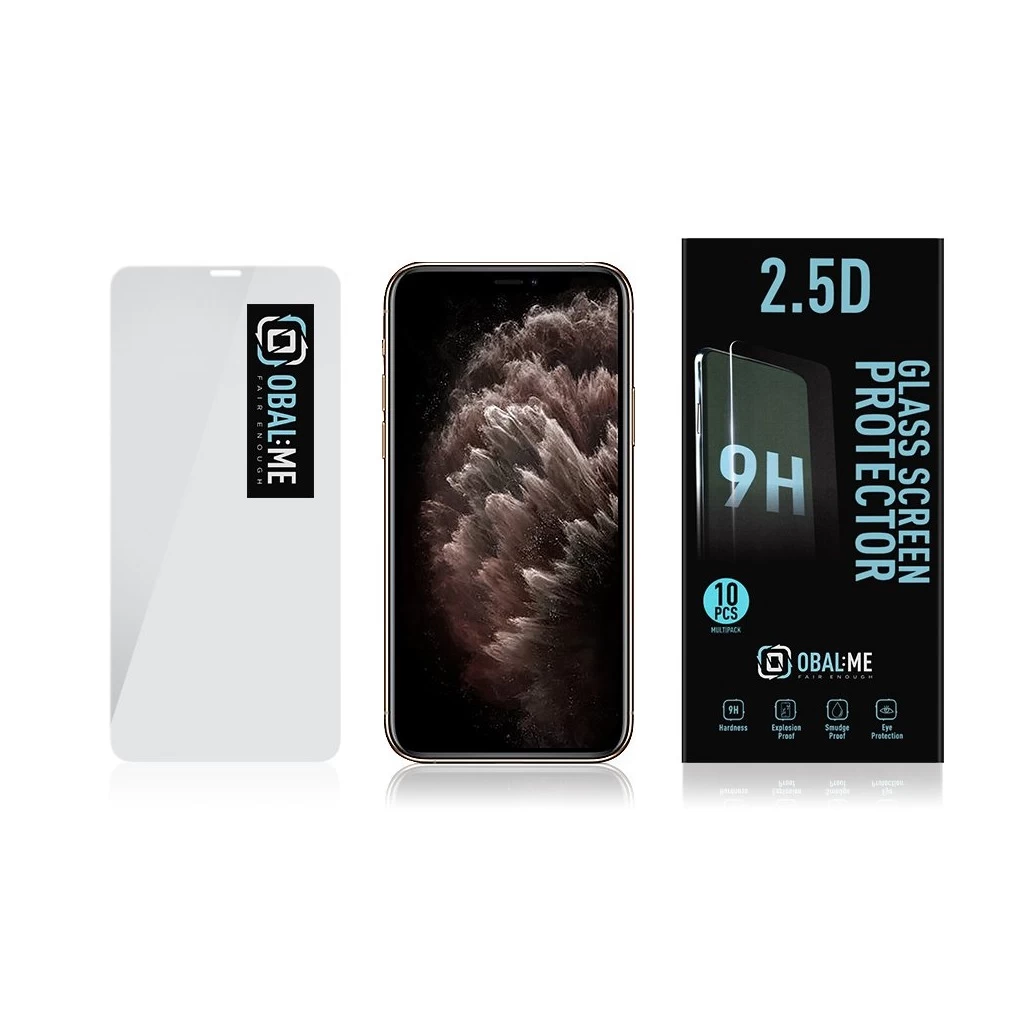 OBAL:ME Multipack 2.5D üveg kijelzővédő Apple iPhone 11 Pro/XS/X készülékhez átlátszó (10 db)