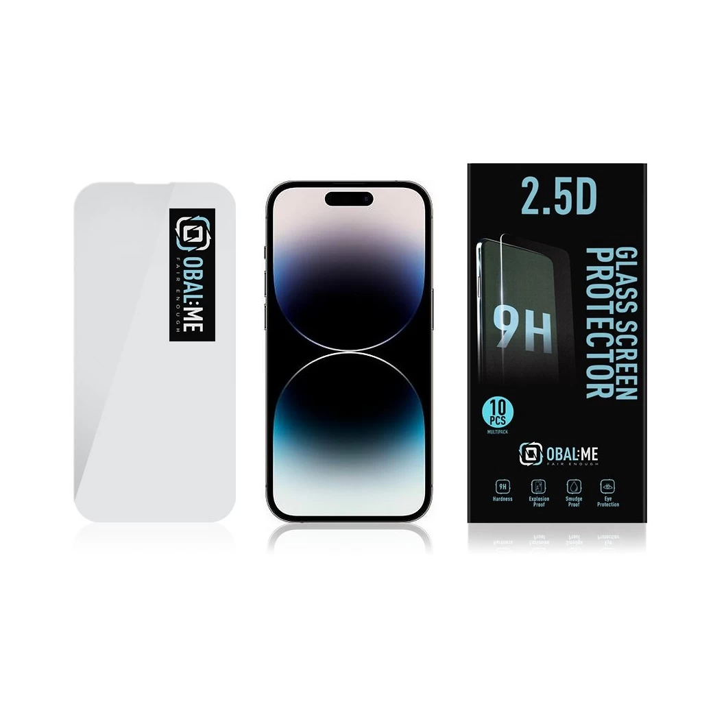 OBAL:ME Multipack 2.5D kijelzővédő Apple iPhone 14 Pro készülékhez, átlátszó (10pcs)