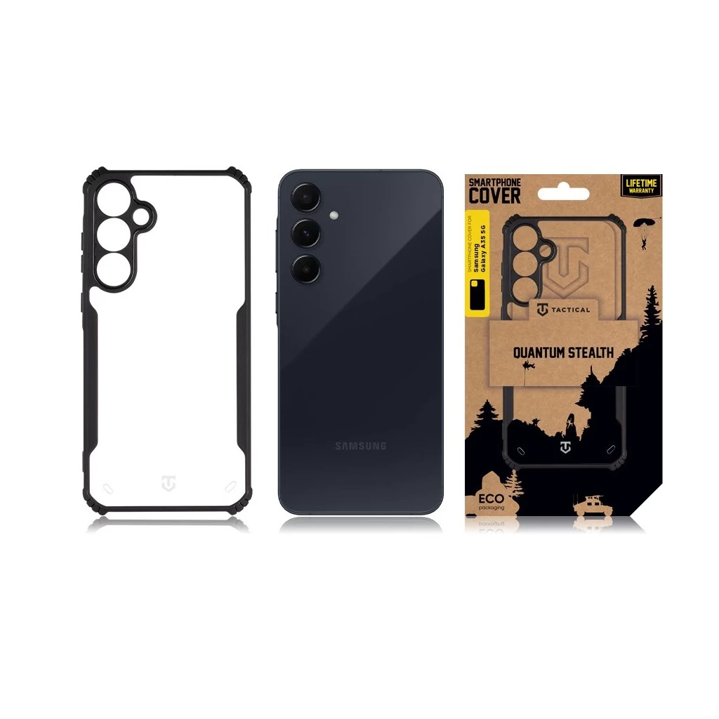 Tactical Quantum Stealth tok Samsung Galaxy A35 5G készülékhez átlátszó/fekete