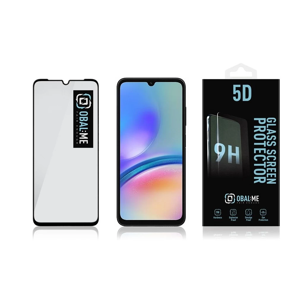 OBAL:ME 5D üveg kijelzővédő Samsung Galaxy A05s készülékhez fekete