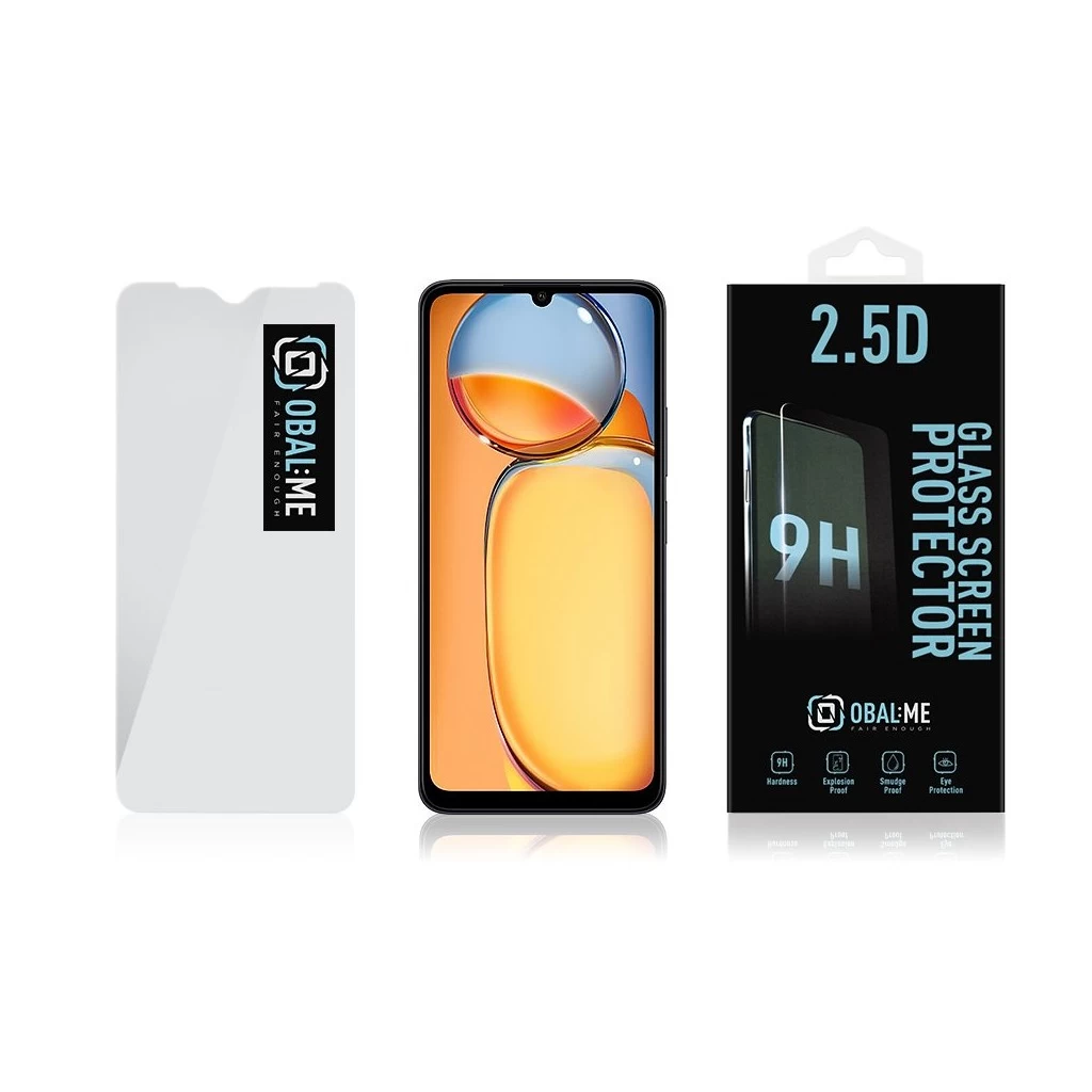 OBAL:ME 2.5D üveg kijelzővédő Xiaomi Redmi 13C 4G/5G/Poco C65 készülékhez átlátszó