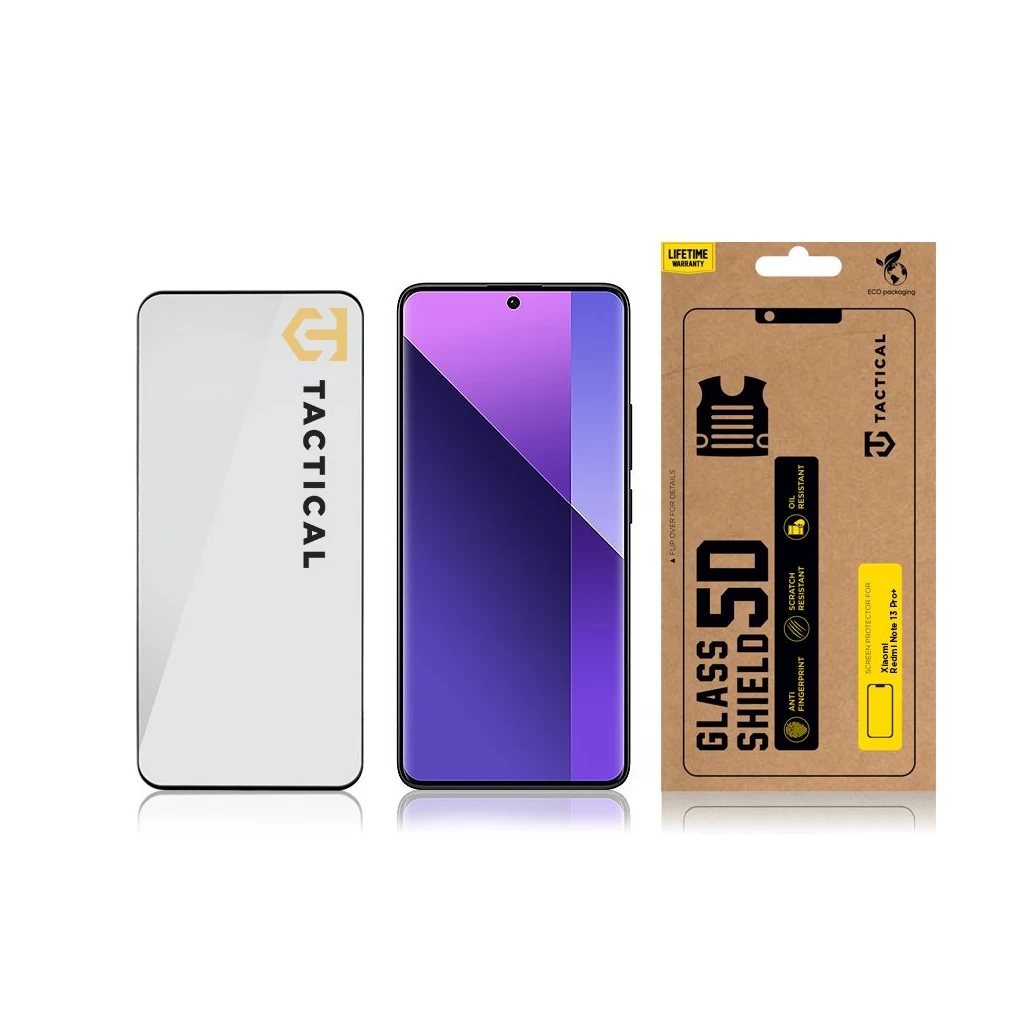 Tactical Glass Shield 5D Xiaomi Redmi Note 13 Pro+ 5G készülékhez fekete