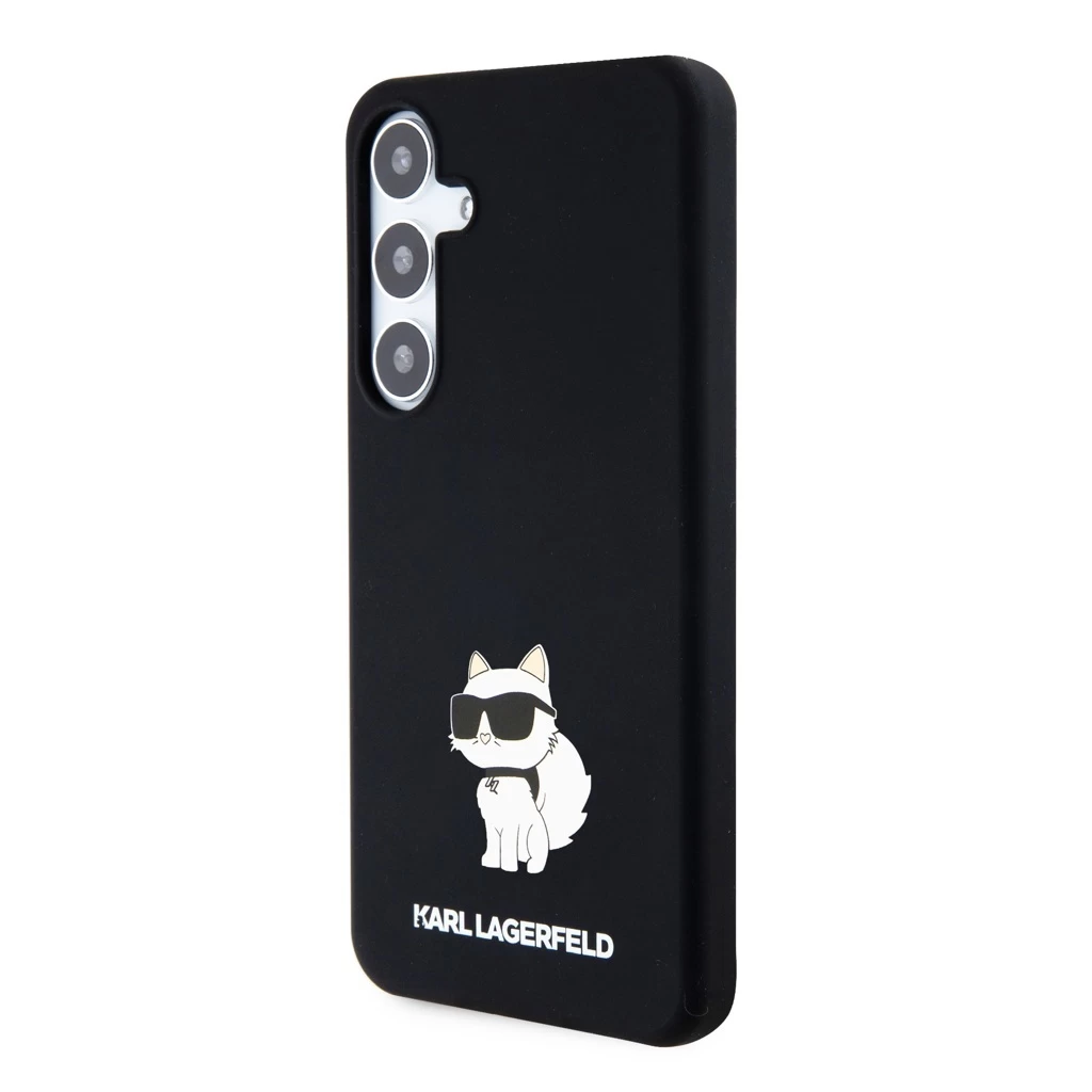Karl Lagerfeld Liquid Silicone Choupette NFT tok for Samsung Galaxy S24+ készülékhez fekete