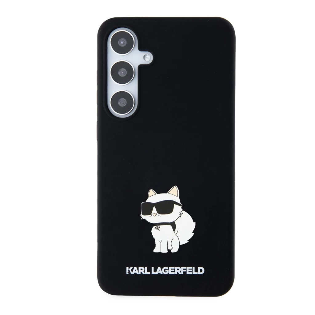 Karl Lagerfeld Liquid Silicone Choupette NFT tok for Samsung Galaxy S24+ készülékhez fekete