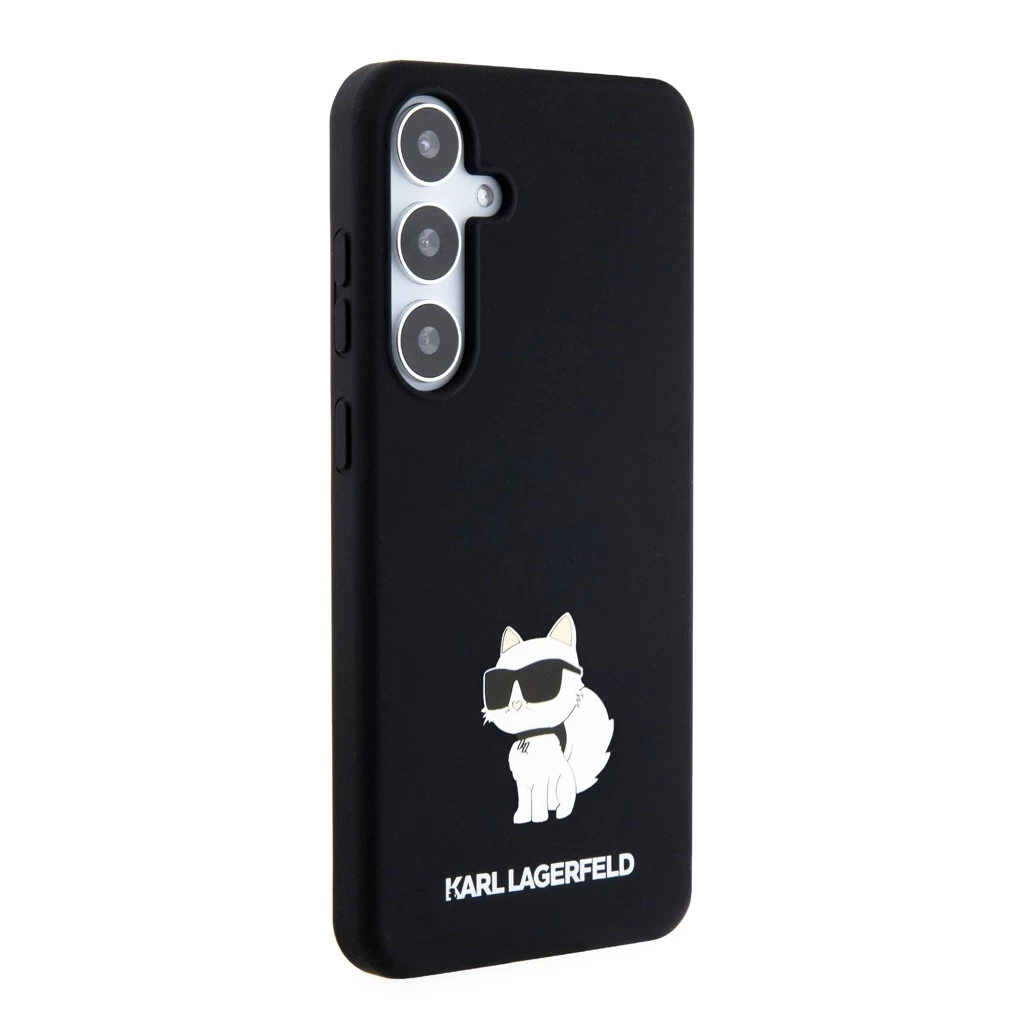 Karl Lagerfeld Liquid Silicone Choupette NFT tok for Samsung Galaxy S24+ készülékhez fekete
