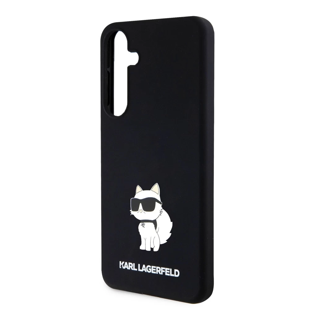 Karl Lagerfeld Liquid Silicone Choupette NFT tok for Samsung Galaxy S24+ készülékhez fekete