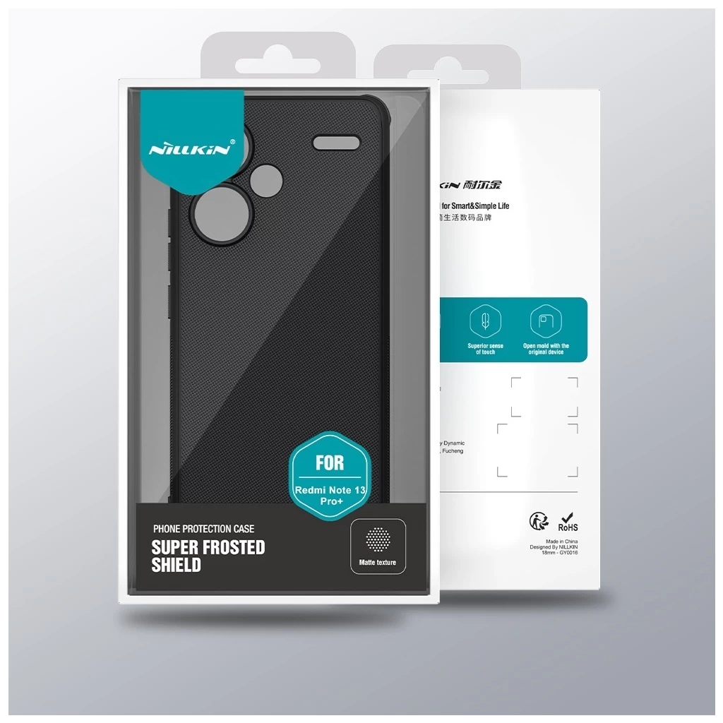 Nillkin Super Frosted PRO hátsó tok Xiaomi Redmi Note 13 Pro+ 5G készülékhez fekete