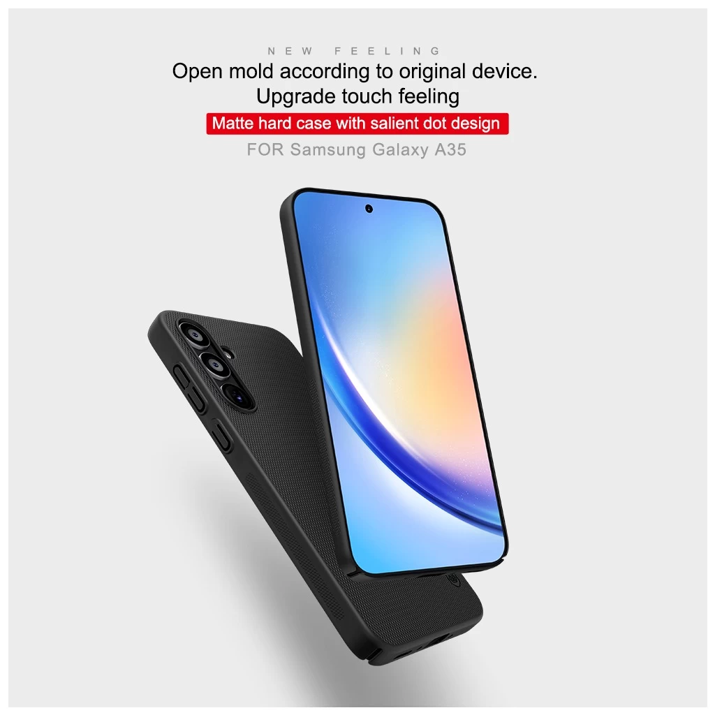 Nillkin Super Frosted hátsó tok Samsung Galaxy A35 5G készülékhez fekete
