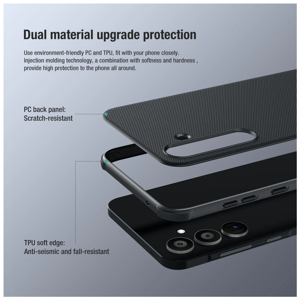 Nillkin Super Frosted PRO háttéritok Samsung Galaxy A55 5G készülékhez fekete