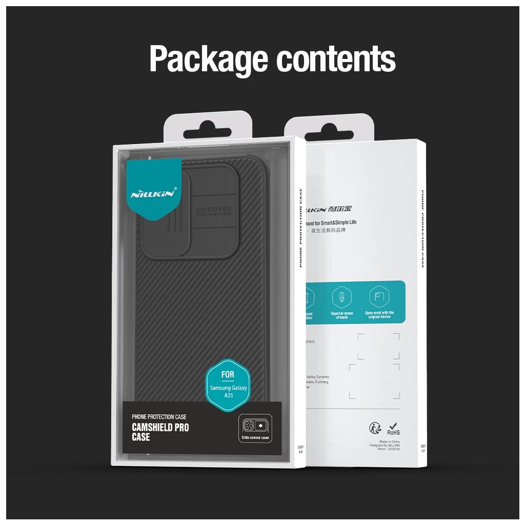 Nillkin CamShield PRO kemény tok Samsung Galaxy A35 5G készülékhez fekete