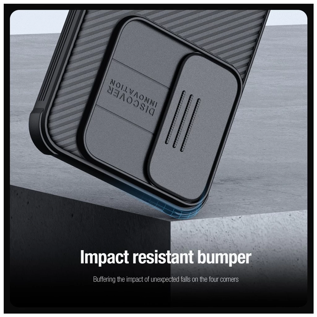 Nillkin CamShield PRO kemény tok Samsung Galaxy A55 5G készülékhez fekete