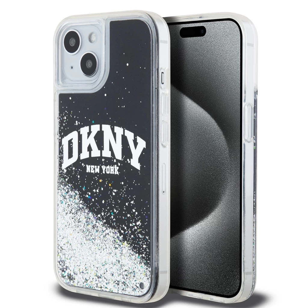 DKNY Liquid Glitter Arch Logo tok iPhone 11 készülékhez fekete DKNY Liquid Glitter Arch Logo tok iPhone 11 készülékhez fekete