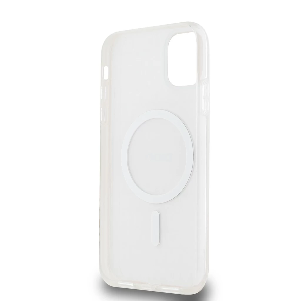 DKNY PC/TPU Repeat Pattern Tonal Stripe Magsafe tok iPhone 11 készülékhez rózsaszín