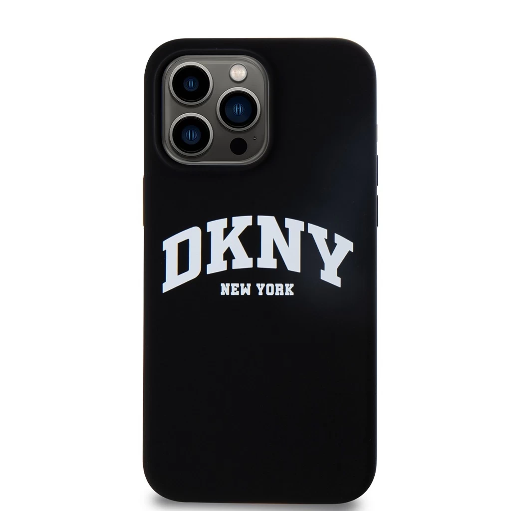 DKNY Liquid Silicone Arch Logo MagSafe tok iPhone 12/12 Pro készülékhez fekete