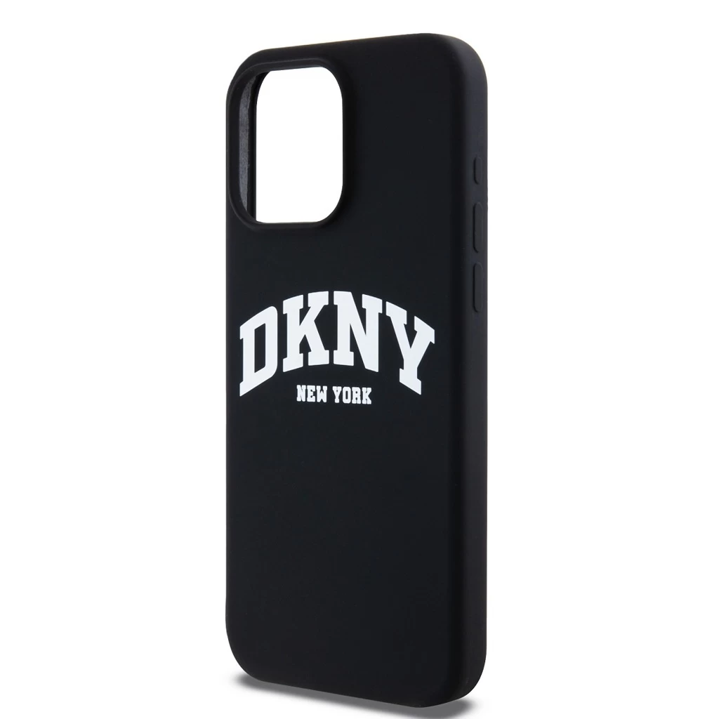 DKNY Liquid Silicone Arch Logo MagSafe tok iPhone 12/12 Pro készülékhez fekete