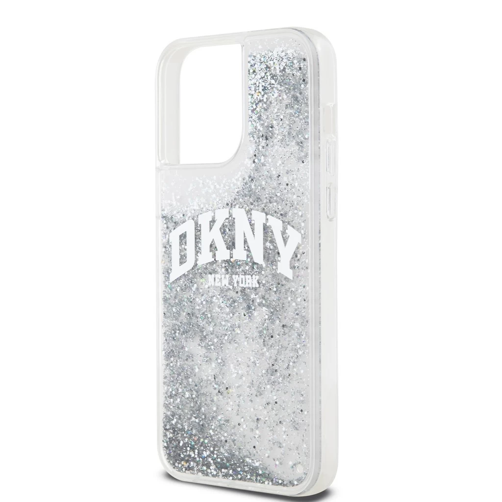 DKNY Liquid Glitter Arch Logo tok iPhone 15 Pro Max készülékhez átlátszó