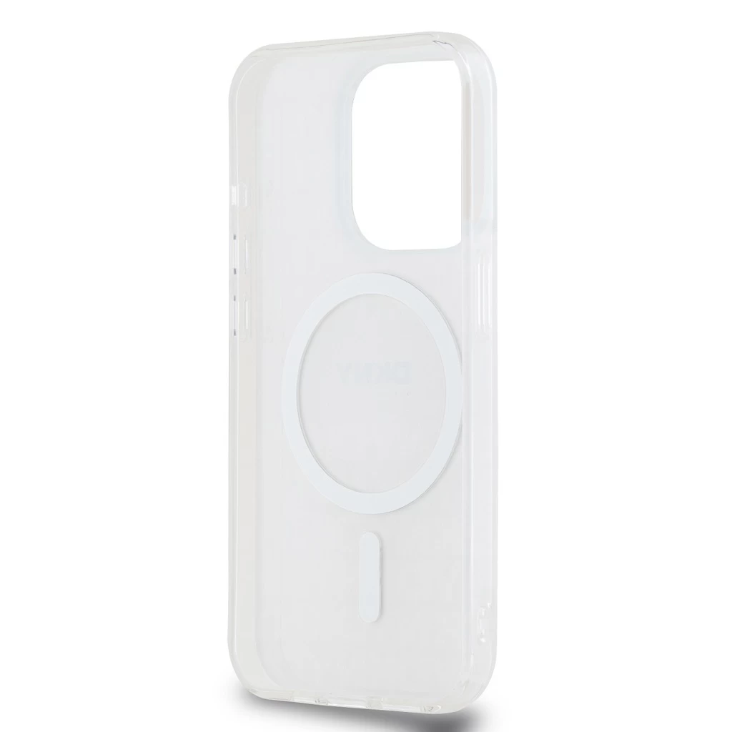 DKNY PC/TPU Repeat Pattern Tonal Stripe Magsafe tok iPhone 15 Pro készülékhez rózsaszín