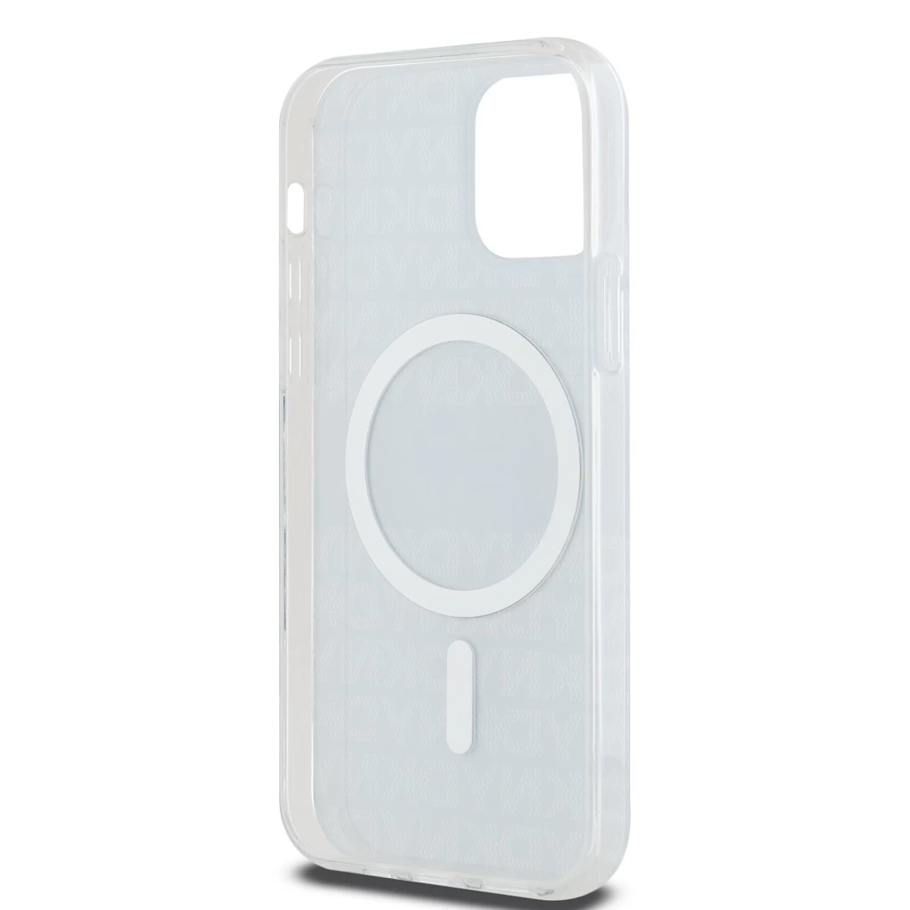 DKNY PC/TPU Repeat Pattern Tonal Stripe Magsafe tok iPhone 12/12 Pro készülékhez kék