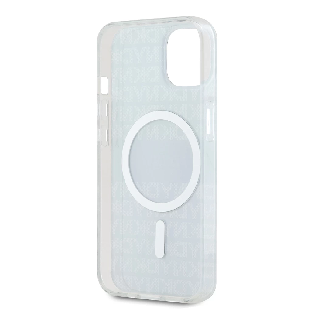 DKNY PC/TPU Repeat Pattern Tonal Stripe Magsafe tok iPhone 13 készülékhez fekete