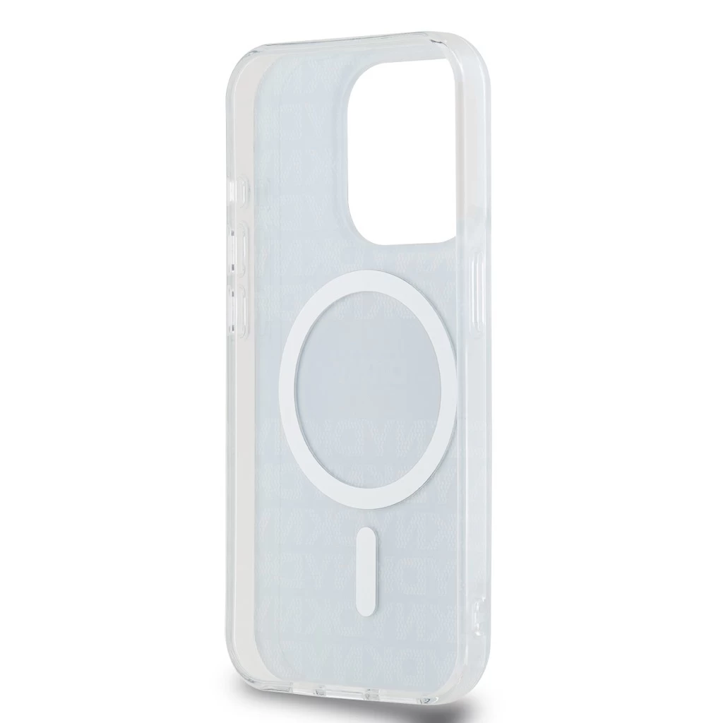 DKNY PC/TPU Repeat Pattern Tonal Stripe Magsafe tok iPhone 14 Pro Max készülékhez fekete